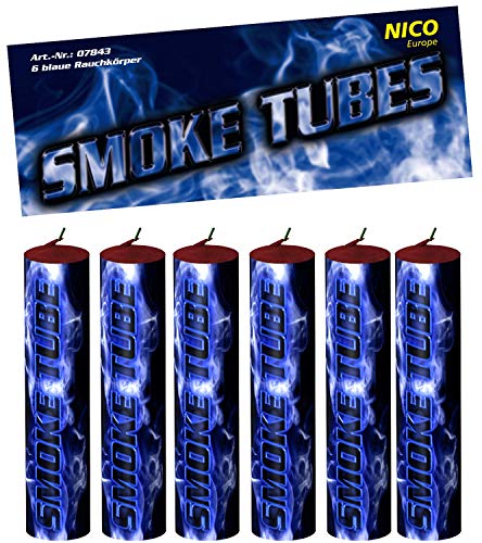 Nico 6X Smoke Tube Rauchfackeln Rauchbomben Rauchgenerator Raucherzeuger Rauchtopf (blau)