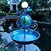 JOYBee 45 Inch Solar Sea Turtle Bird Baths for Outdoor Garden Stake-60mm Crackle Glass Ball Solar Light- Birdbath & Birdfeeder with Metal Stake Garden Yard Lawn Decor