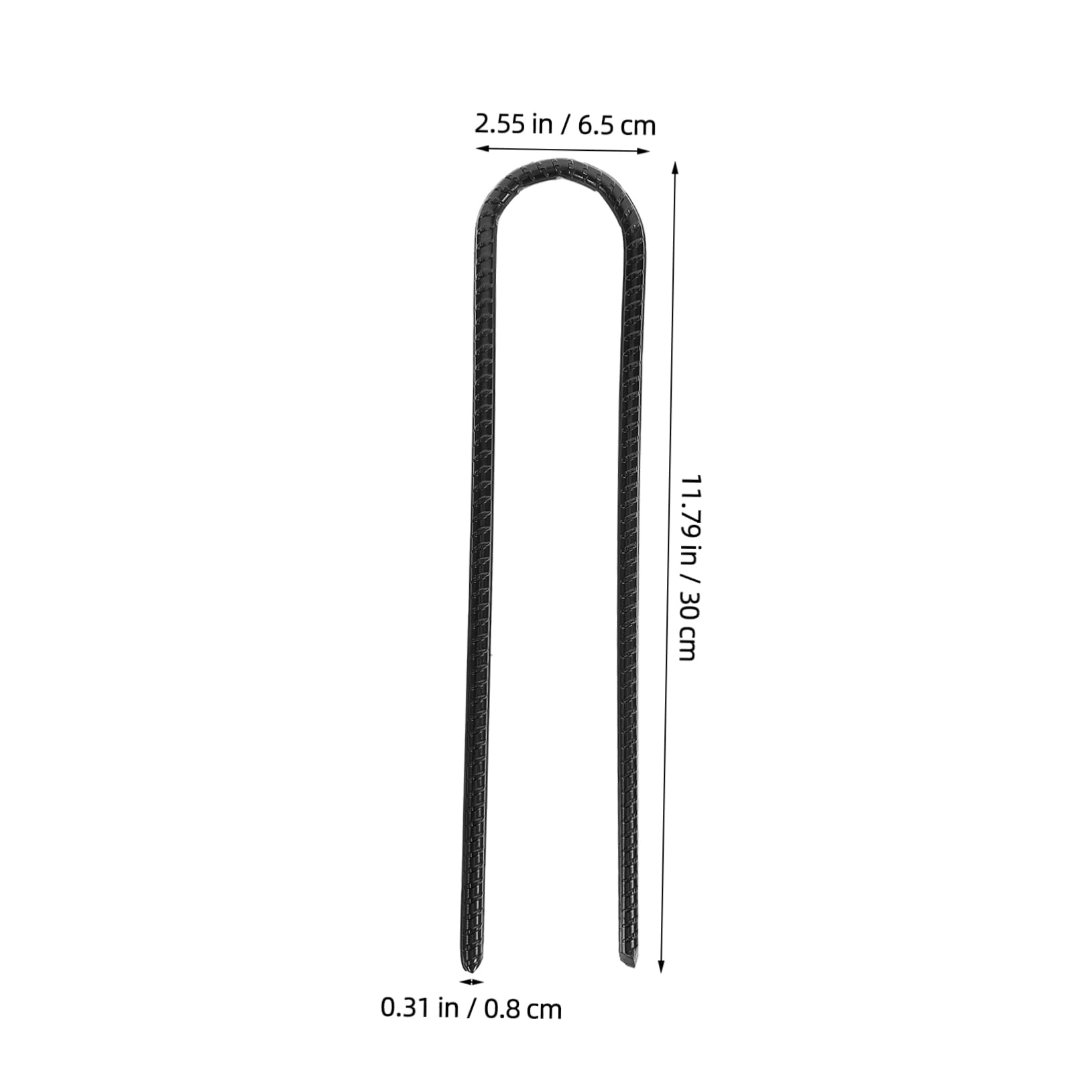 Piquets D’ancrage au Sol en Acier Noir 4 Pcs pour Tente | Usage Camping et Projets Extérieurs, Pointe Affûtée, Installation Facile, Lot de 4 Pièces