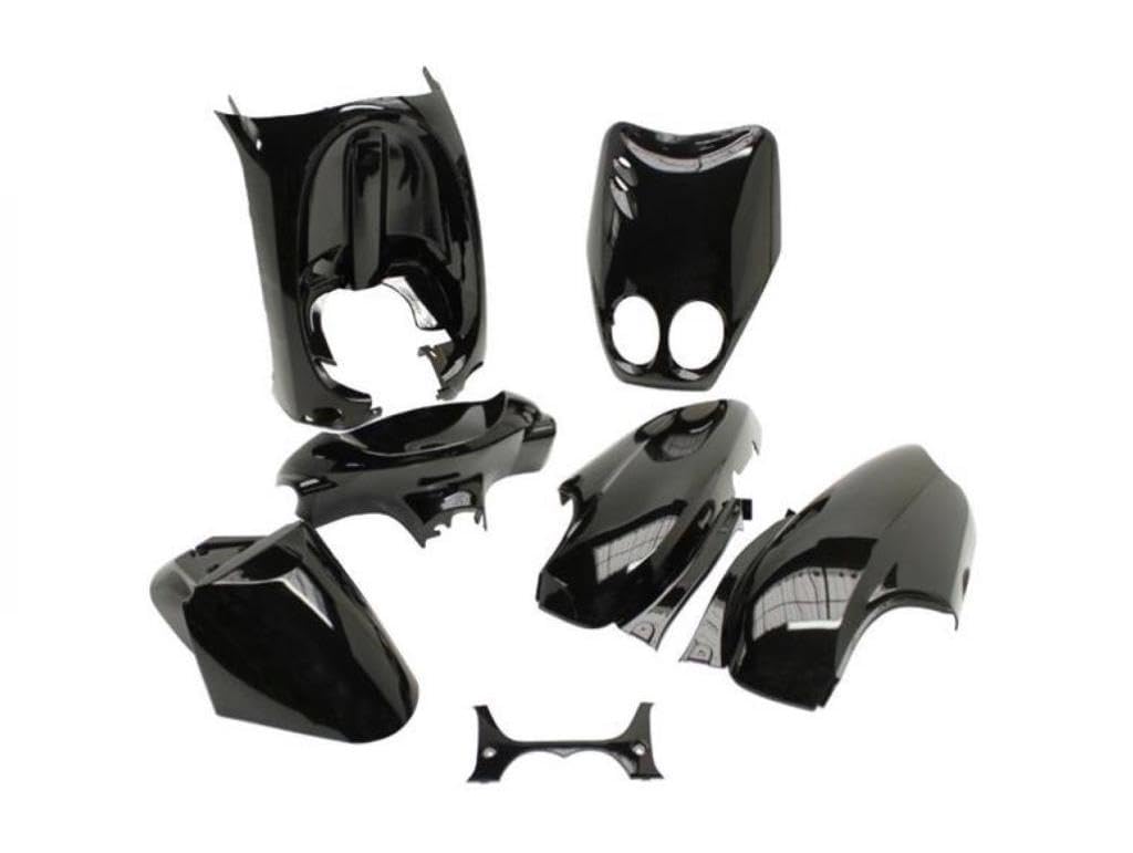 Verkleidungsset 7-teilig Schwarz glänzend passend für Yamaha Neos & MBK Ovetto 50 100 (bis 07/2007)