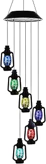 Solar Lights Wind Chimes Outdoor, Led Color Changing Wind Chimes, Lawn Garden Decor Solar Rosin Bottle Wind Chimes for Garden, Yard, Patio and Home Decoration