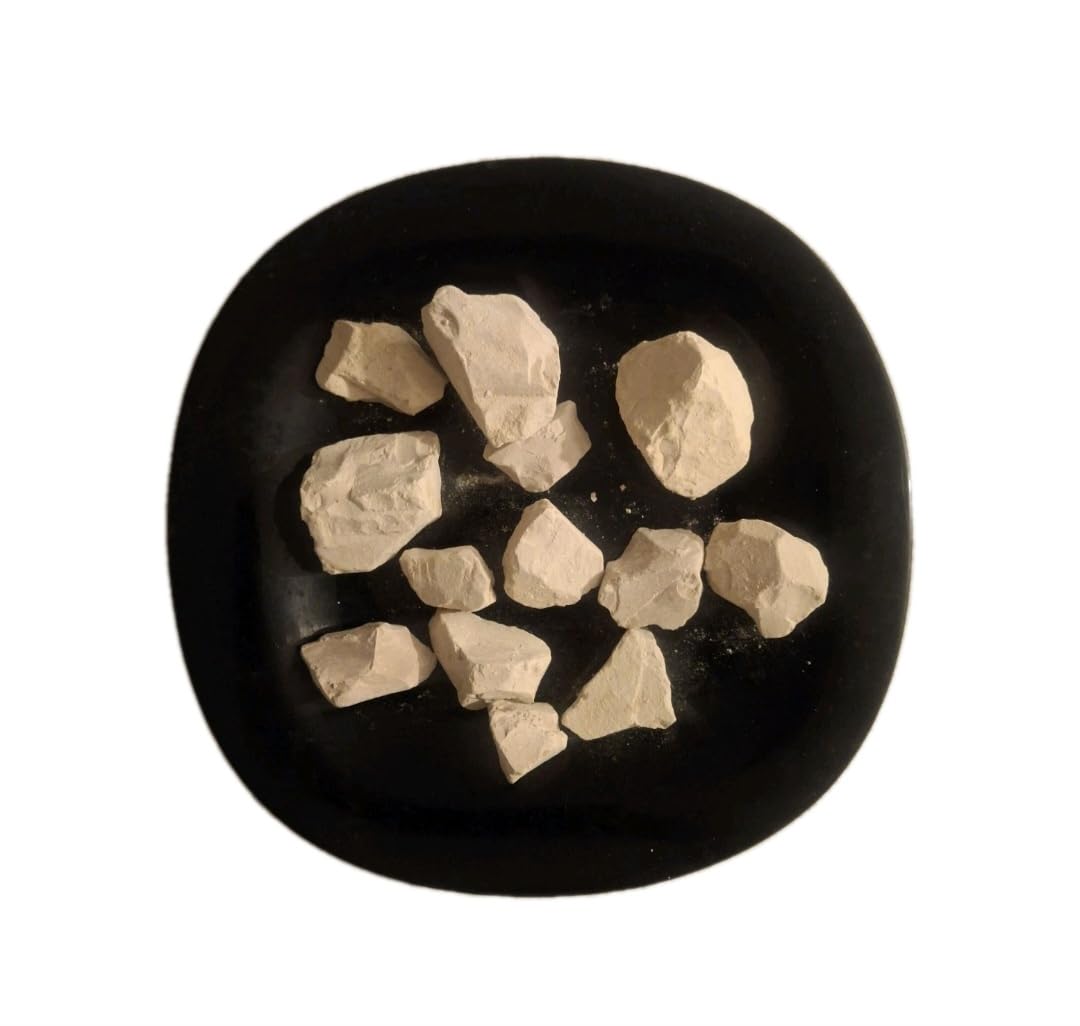 Cameroon Edible Clay Calaba, Natural White Chunks, Best Taste, 500g