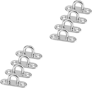 Alipis U-Shaped Screws Hanger U-Shaped Screws Hook 12 PCS Stainless Steel Hooks Plate Staple Hook Ceiling Fan Hook Yacht Board Nails Plate Staple Hook Screws Mount Hook Hanger