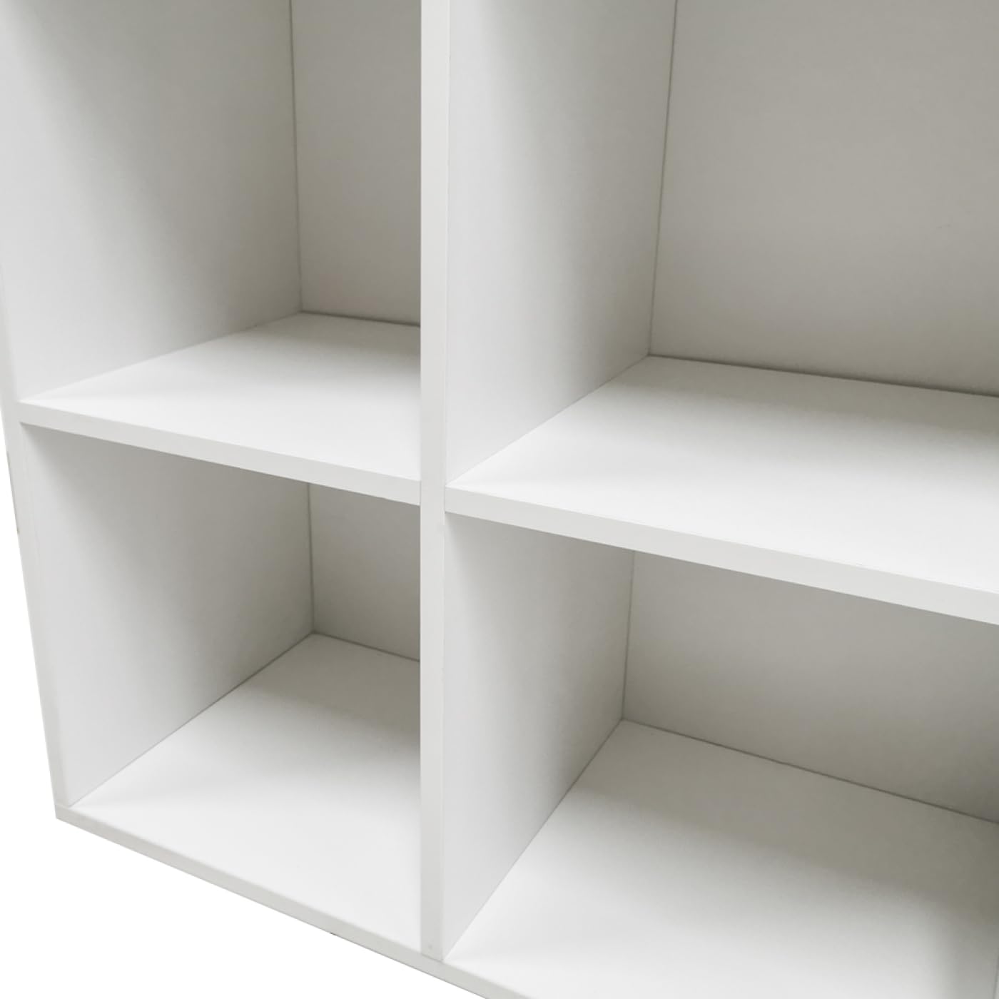 VDD Mobiletto portaoggetti in vinile vinilico - libreria - 4 scomparti - bianco
