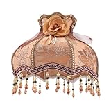 Lampe vintage avec pompons : largement utilisée , l'hôtel, salon, l'hôtel, bureau , pratique, abat-jour en tissu cloche grand