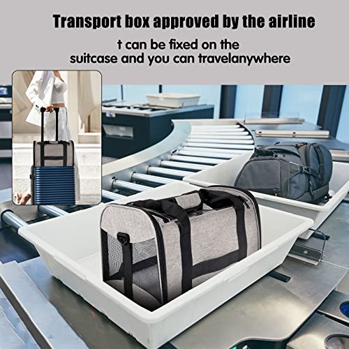 Image of Small Animals Cat Carrying Case Pet Carrier Airline Approved, Protable and Breathable Pet Travel Carrier Removable Fleece Pad Collapsible Cat Carrier Dog Carrier Small Cats Dogs(15 * 10 * 10)