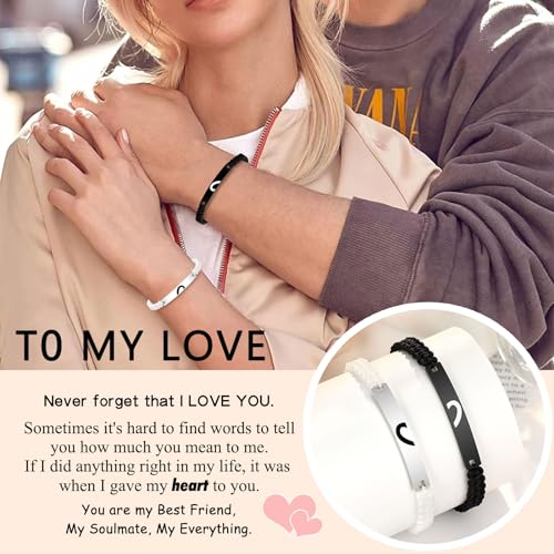 UPROMI Matching Bracelets for Couples, Dad&Daughter, Brother&Sister, Fathers Day Valentines Christmas Birthday Gifts2
