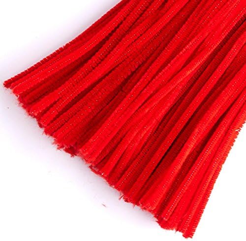 Factory Direct Craft Bulk Buy of Red Chenille Pipe Cleaners | 350 Stems