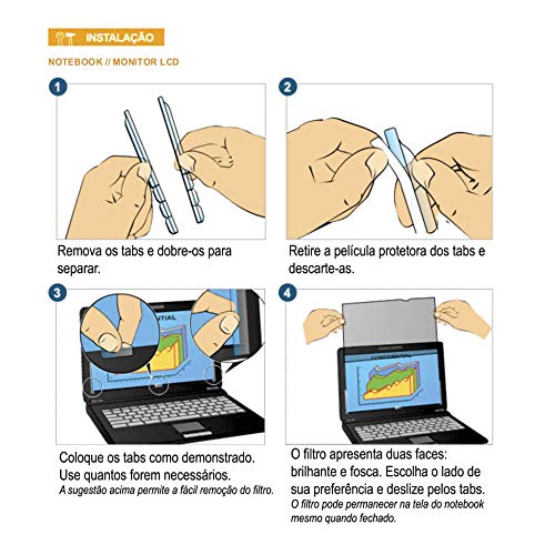 3M, Filtro de Privacidade para Notebook, Tela Widescreen 13.3', Preto
