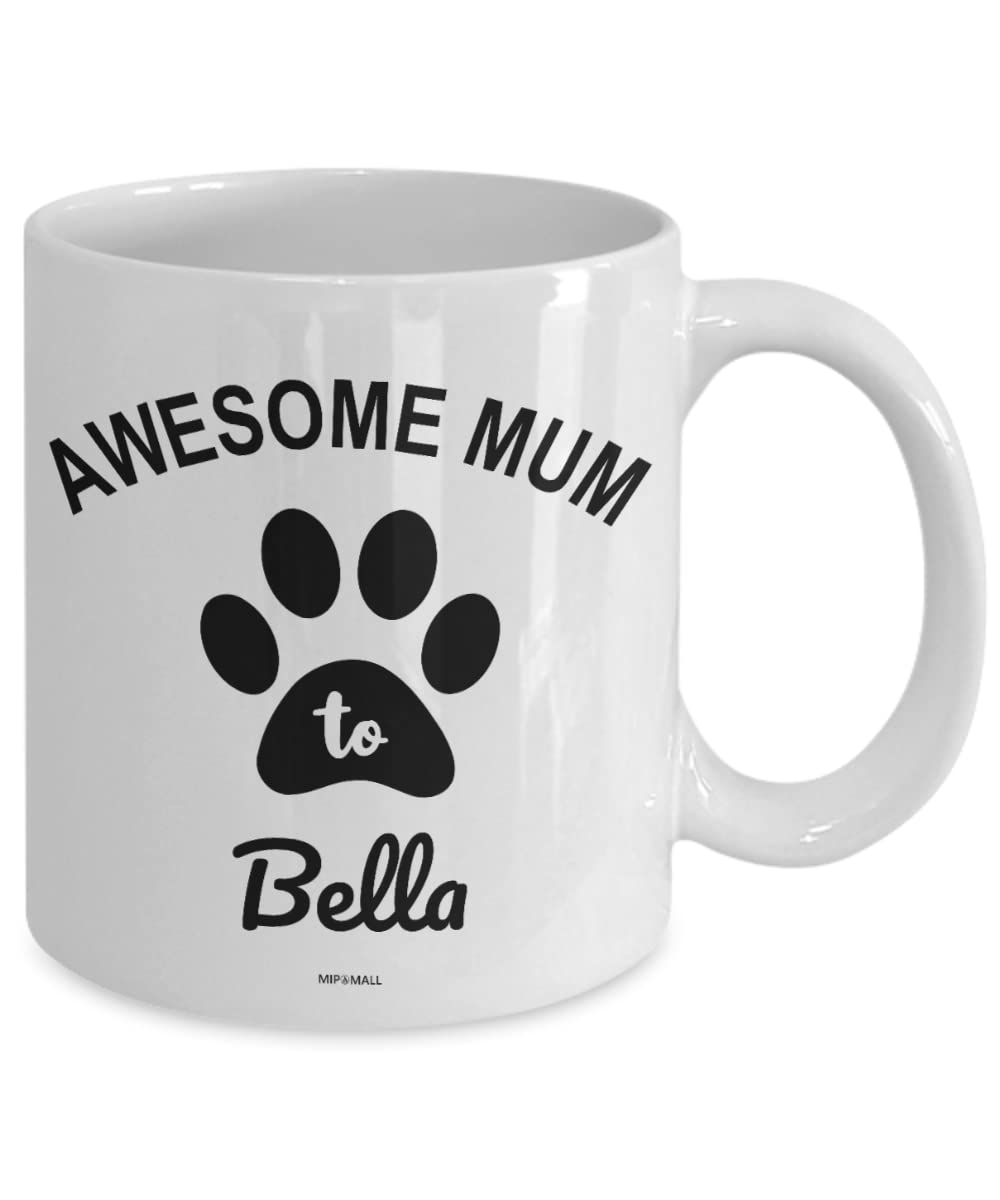 MIPOMALL Personalised Mug with Text, for Dog Mum Mummy Mug, from The Dog Cat, Awesome Mum, Happy Birthday Gifts from The Dog, Mothers Day Cup, Christmas Presents