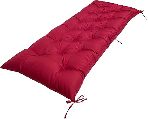 IndoorOutdoor Waterproof Bench Cushion, Tufted Loveseat Cushion for Patio Furniture,Thicken Patio Furniture Seat Cushion with Ties(Size60" x