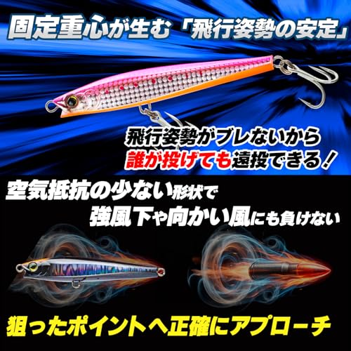 DUEL(デュエル) HARDCORE(ハードコア) ルアー シンキングペンシル ハードコア モンスターショット(S) 95mm 重量:40g F1196-HKS-コノシロ 遠投 3枚目