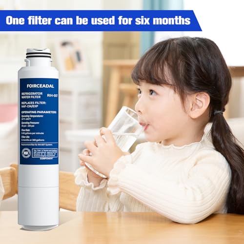 Image of Water Filter Replacement for Samsung HAF-CIN /EXP, DA29-00020A /B, DA29-00020B-1, 46-9101, RF28HMEDBSR, RF263BEAESR, RF263TEAESG, RF4287HARS, Filters 2 Pack