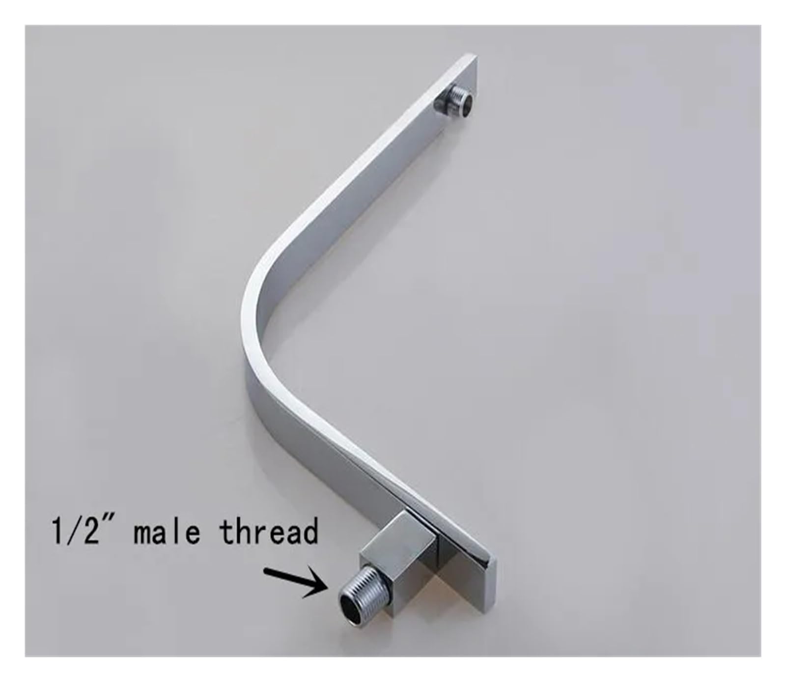 Cabezal de Ducha de Pared con Brazo de Ducha y Grifo para Fregadero de Cocina, de latón Cromado y Cuadrado