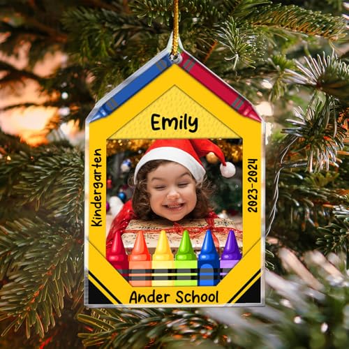 V-Decorparks TND-PTU-TT-ORN-KINDER_02 Kindergarten Christmas Ornament With Custom Name & Year - Preschool Picture Frame Pre School 2024 Personalized Back To School Ornaments cover
