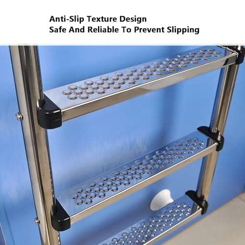 Escalera para piscina de 3 peldaños de acero inoxidable miniatura 3