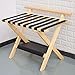 MERTNK Estante de Equipaje de Madera Moderno Y Sencillo, Estante de Maleta de Viaje Plegable, Fácil Montaje para el Hogar, Estante de Almacenamiento de Piso de Viaje para Dormitorio/Wood Color/B