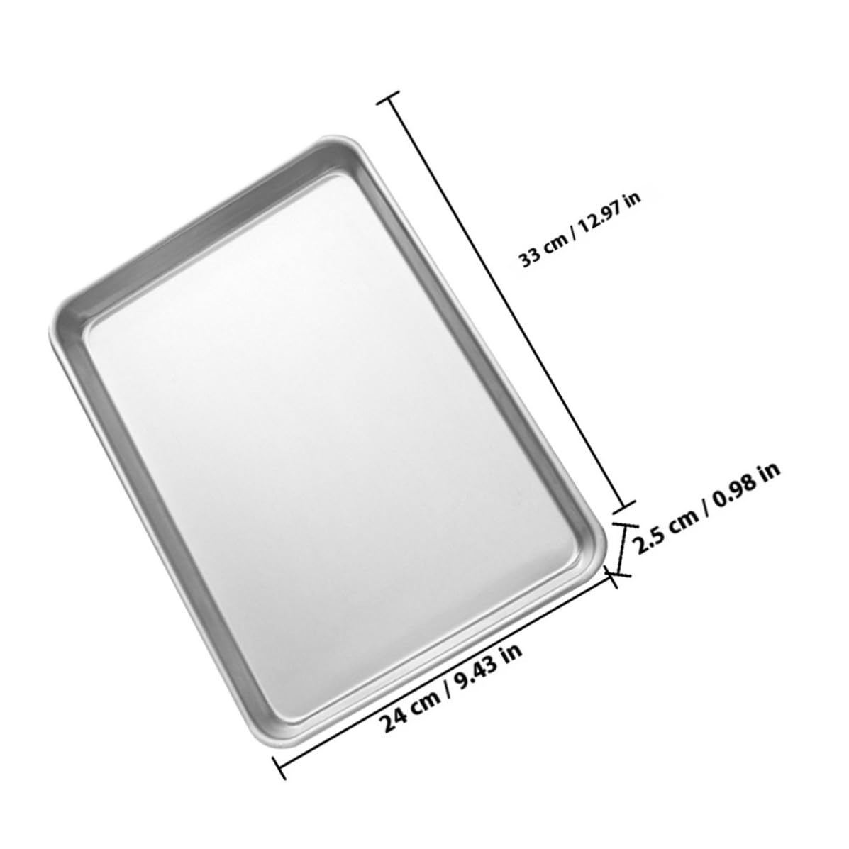 2 Piezas Molde Rectangular para Pasteles de Aleación de Aluminio