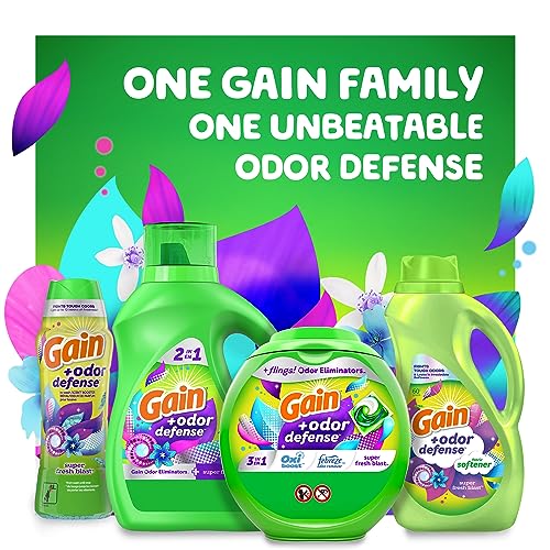 Image of Gain + Odor Defense In-Wash Scent Booster, Super Fresh Blast Scent, 18.2 oz, HE Compatible