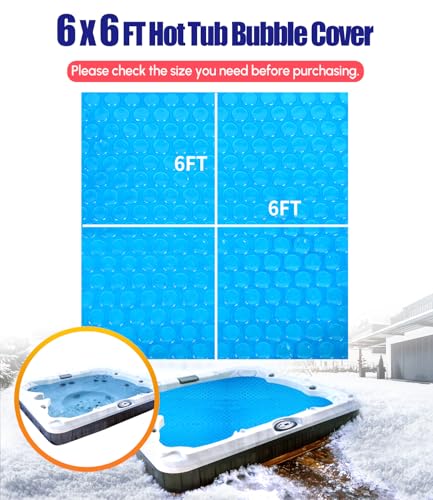 Couverture thermique jacuzzi gonflable Angooni bâche isolante contre l'eau froide 1,8m