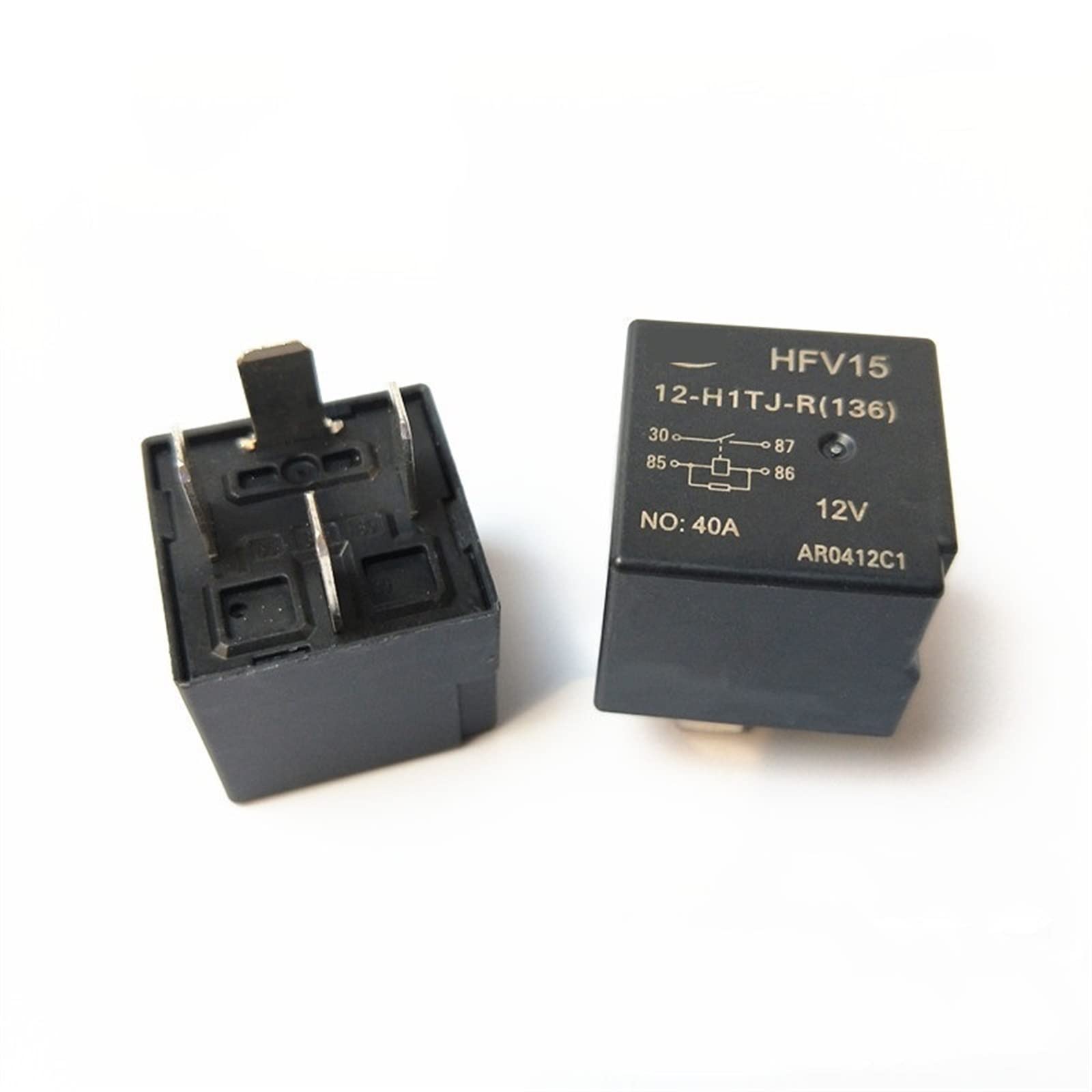 5PCS Kfz-Relais HFV15-12-H1TJ-R HFV15 12-H1TJ-R 12V HFV15 12 H1TJ R 12VDC 4PIN 40A