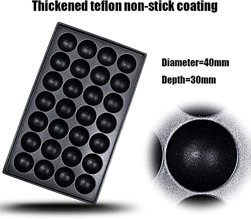 Máquina eléctrica para takoyaki 28 bolas antiadherente miniatura 3