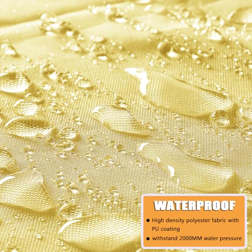 Ziligengsheng Sonnensegel Dreieck1.6x1.6x1.6m Wasserdicht Sonnenschutz Balkon Terrasse mit Montagezubehör PES Polyester 98% UV-Schutz Reißfest Wetterfest für Garten Outdoor,Beige