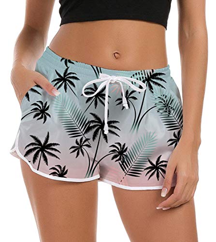 Rave on Friday Pantalones Cortos de Natación para Mujer Playa de Secado Rápido 10D Impresa de Baño Shorts de Natación Niña Transpirables para Gimnasio, Entrenamiento Casual y Deportivo L Cover