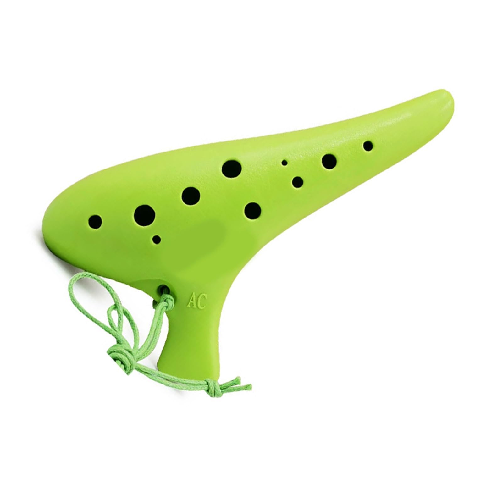 Set Ocarina Ocarina Alto C In Resina A 12 Fori Grado Principiante Verde Lime