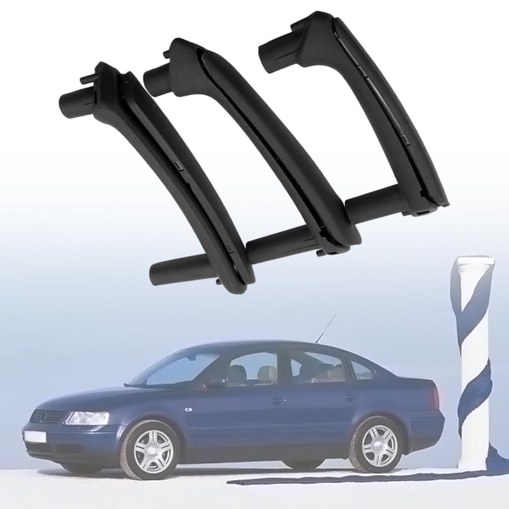 Riloer 3 Manijas Tirador interior de puerta para reposabrazos 3B4867372 3B0867180A, 3B4867179B, Compatible con VW Passat B5.5 2001-2005