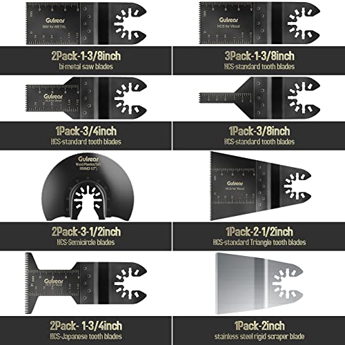 Gulrear 115 15Pcs Universal Oscillating Tool Oscillating Saw Blades thumb #5