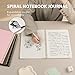 ALKALO A4 Spiral Notebook Journal, (8.5×11'') 100 Pages Linen Hardcover College Ruled Journaling For Work & Note Taking Thick Spiral Journal For Writing Daily Journal For Women & Men - Pink
