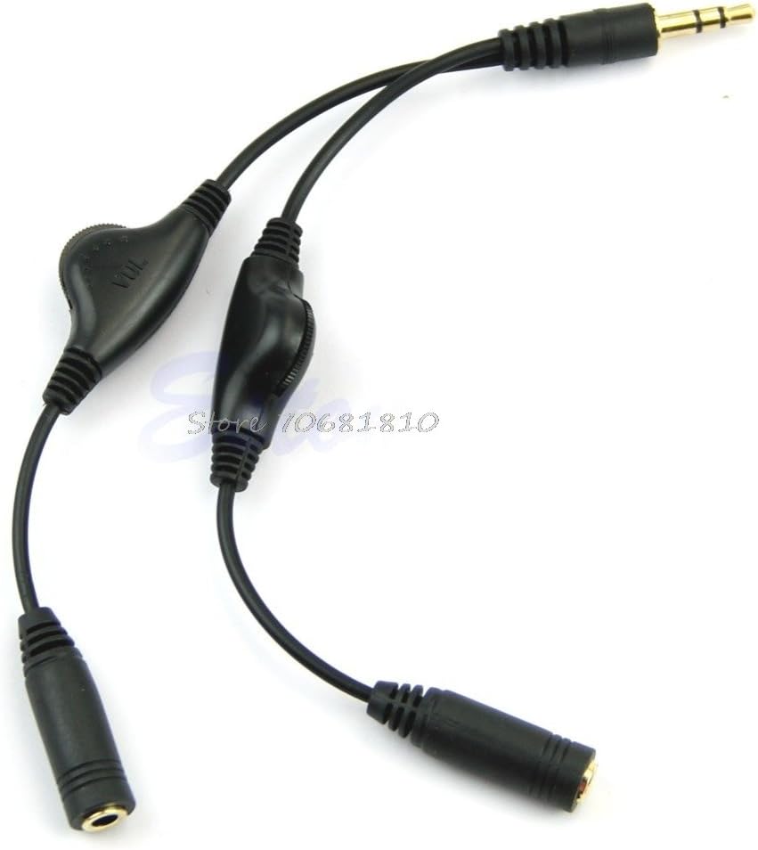 [Black 18cm]3.5mm Headphone Stereo Audio Y Splitter Cable