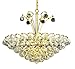 Elegant Lighting 2001D22G/RC Godiva 20-Inch High 8-Light Chandelier, Gold Finish with Crystal (Clear) Royal Cut RC Crystal
