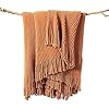 Lifein fall throw blanket for couch soft boho bed throw blanketscozy burnt orange chenille knitted throwsmall autumn lightweight blanketthrow for fallwomanchairsofahome decorrust50 60  urban country home decor