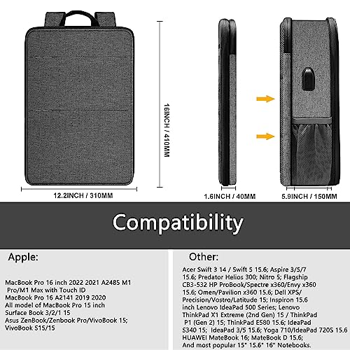 ZINZ Slim & Expandable Laptop Backpack 15 15.6 16 Inch Case - Image 2