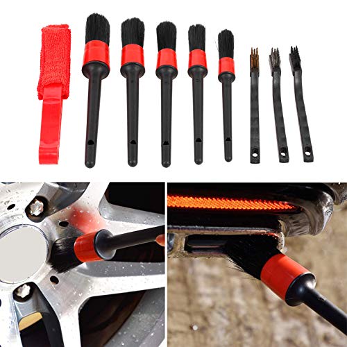 pedkit Kit de ferramentas de limpeza de carros, escova de rodas, kit de escova de detalhamento de ca