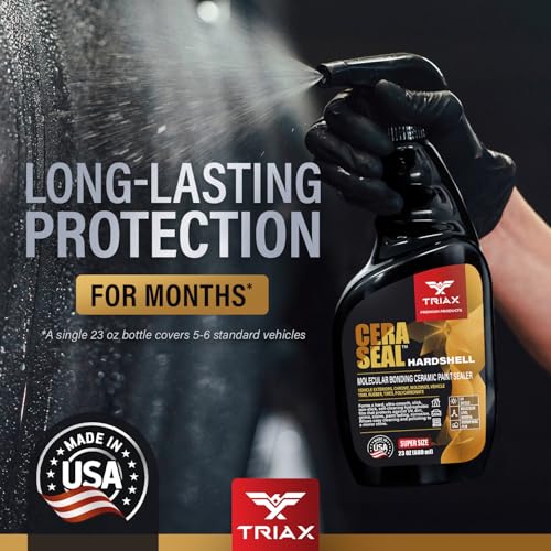 Image of TRIAX Nano Ceramic Paint Sealer & Protector - Hardshell Cera Seal Nano and Protector - Deep Reflective Shine - 100% Hydrophobic - UV Shield - Scratch Resistant (Pack of 2-23 Ounce)