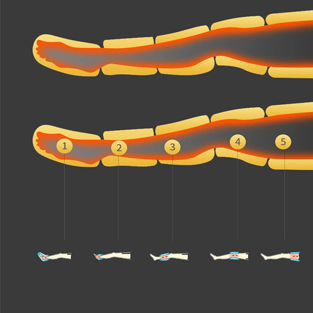5 CavityLeg Massaggiatore a compressione d'aria per piede polpaccio Coscia Aggiornamento Avvolgimenti per gambe Circolazione Massaggio Stivali Rilassamento Sollievo dal dolore per uso domestico