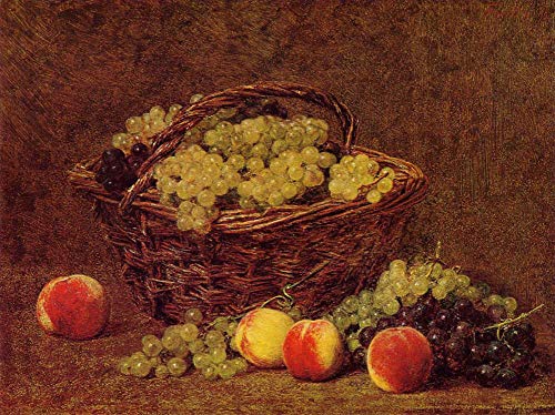 Panier de raisins blancs Henri Fantin-Latour Huile sur toile Décoration salon chic