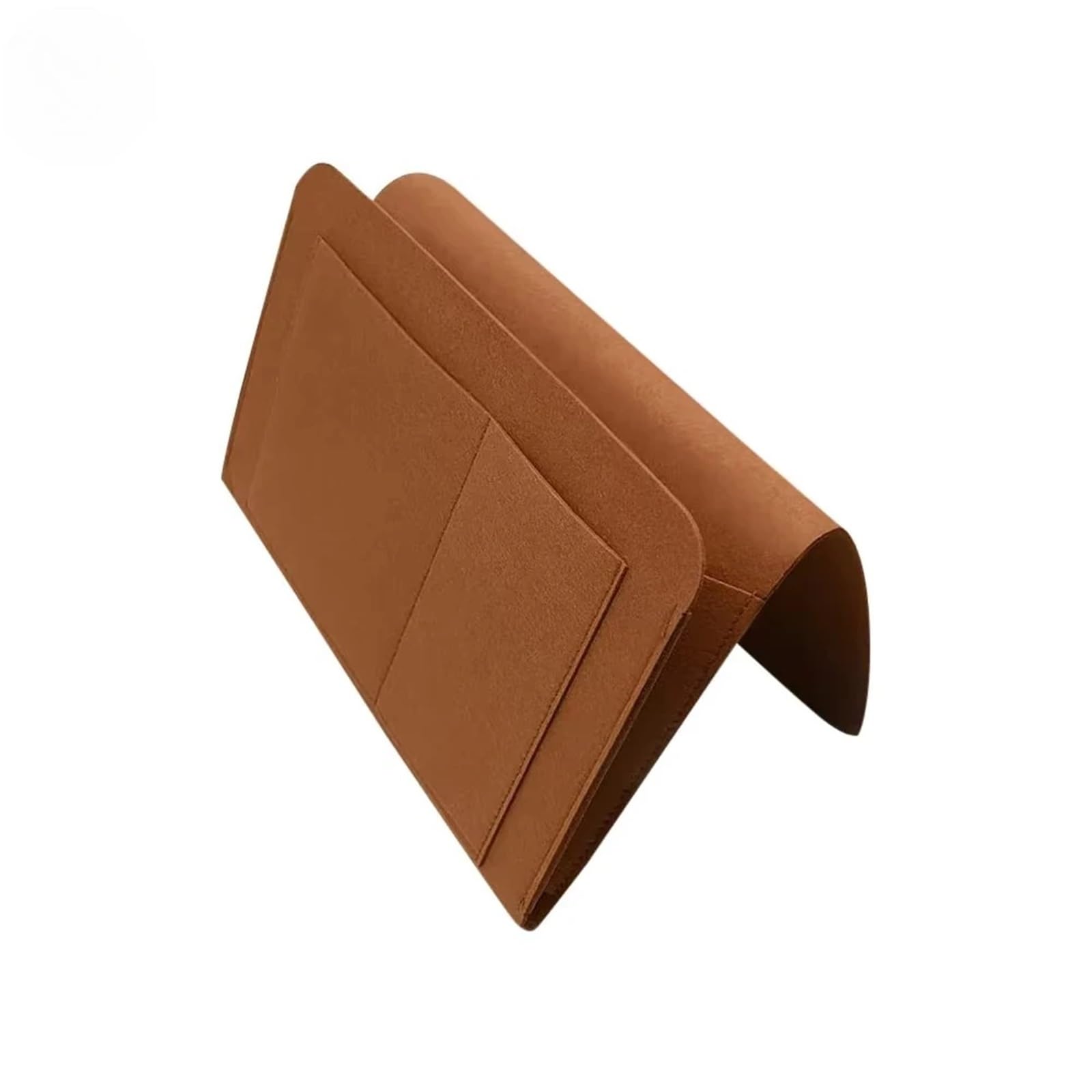BDFJEDS Couch Armrest Organizer 1pc Felt Bedside Storage Organizer Phone Book Magazine Holder Pockets Hanging Bag For Bed Sofa Side(Orange)