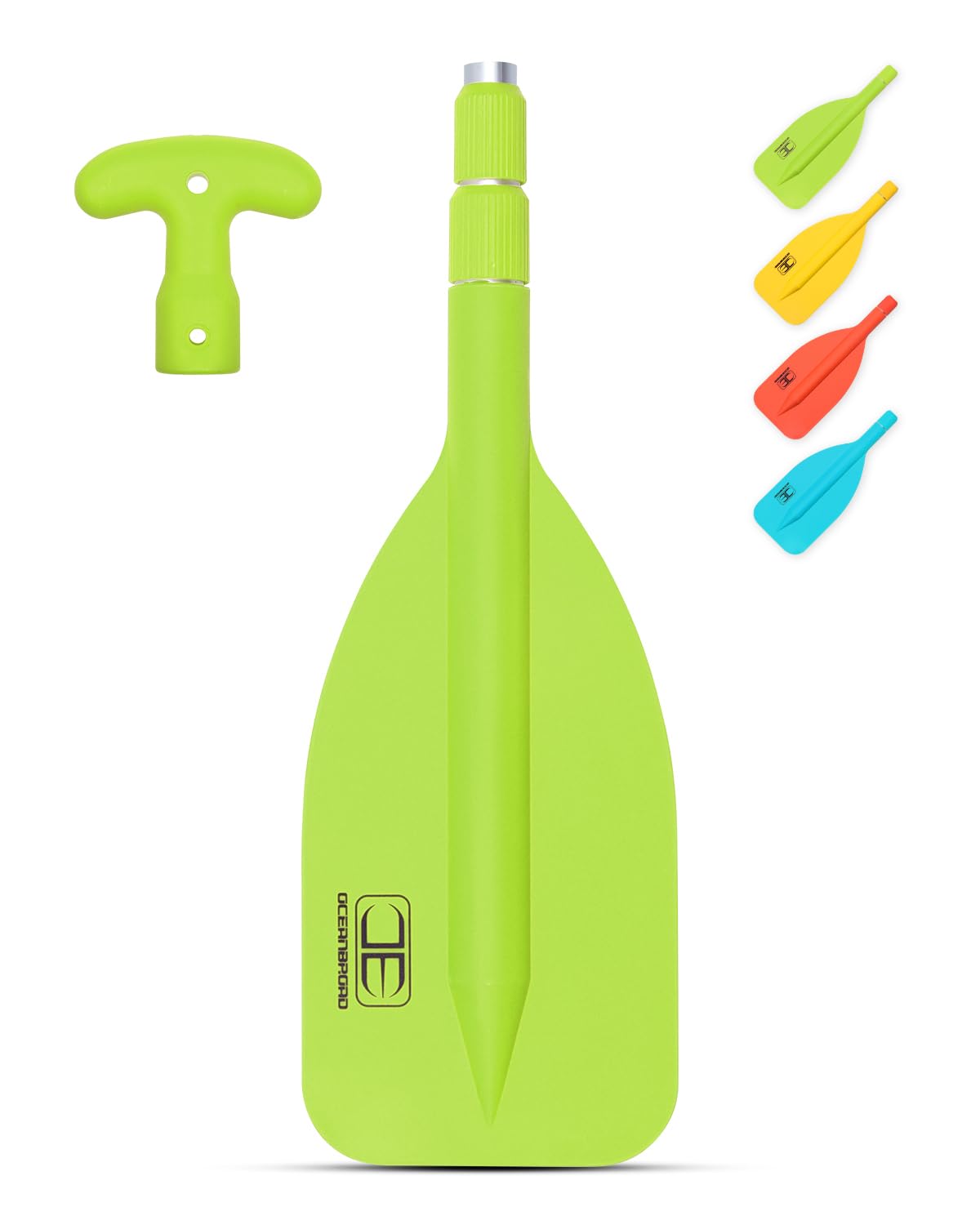 OCEANBROAD Telescoping Emergency Paddle 21''-42''（Assembling Required）/26''-54'' Aluminium Shaft for Kayaking Boating Canoeing River Tubing