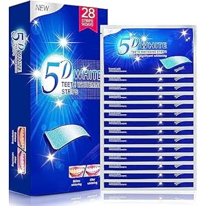Teeth Whitening Strips, 28 Pcs Whitening Strips for Teeth Sensitive, Effective and Safe Whiting Stripes Reduced Sensitivity White-Strips, Helps Remove Smoking/Coffee/Soda/Wine Stain (14 Treatments)