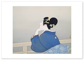 上村松園 「待月」 木版画 美人画 限定350部 額装 E Amazon.co.jp: 上村松園 「待月」 木版画 美人画 限定350部 額装