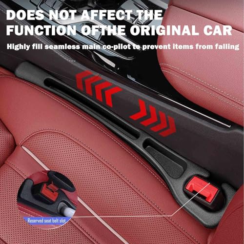 Z-oneMart No Drop Seat Guard, Car Seat Gap Filler, Universal Drop Seat Guards for Cars, Car Gap Filler Organizer for Keys and Phone Holder,Multi-Purpose No Drop Seat Guard Avoid Items Droping