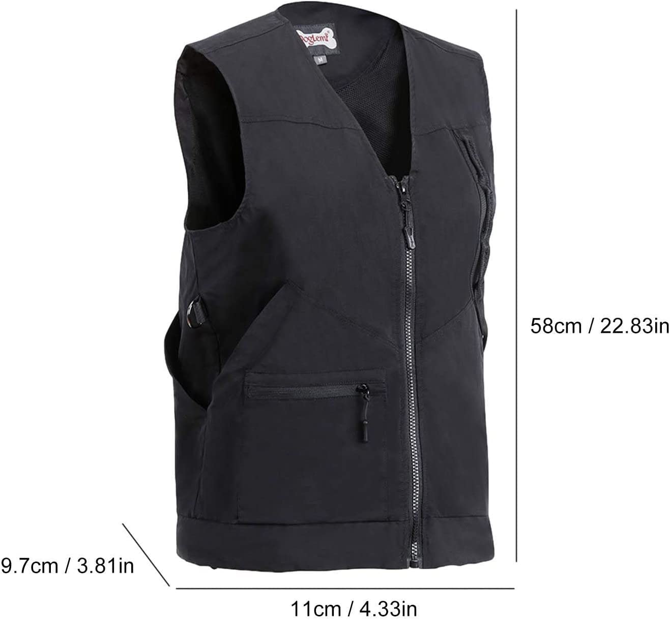 Gilet antivento per addestramento cani, gilet per addestratori di animali domestici, con tasche multiple, per viaggi, caccia, pesca