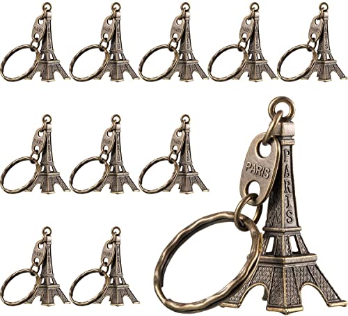 El Mejor Listado de Descripcion de Paris más recomendados. 44 Llavero de Torre Eiffel de 12 Piezas, Adorno Retro de Aleación, Llaveros de Recuerdos Franceses en Gris