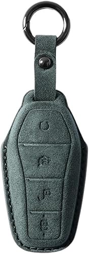 Compatible con BYD SongPlus DOLPHIN Tang Dmi Han EV Qin Yuan Pro E9 Funda protectora de alta calidad para llave de coche Alcantara (color  B2)