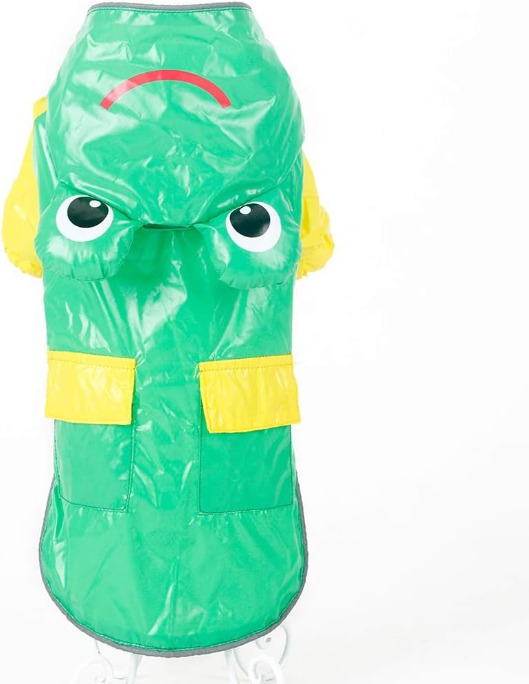Dog Raincoat Poncho Light Waterproof Teddy Plastic Poncho for Pets for Small and Medium-Sized Dogs 100% Waterproof (Size : M)