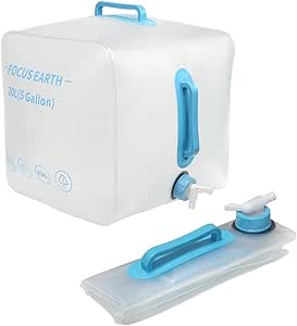 2-Pack 5-Gallon Collapsible Water Jug - BPA FREE - Portable Storage Bladder Wit 313049495462 - View #2